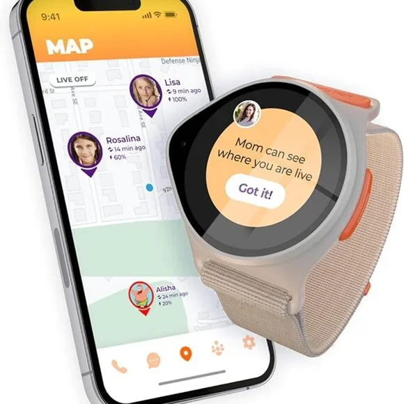Nickelodeon NickWatch Kids Smart Watch with GPS Tracker, SOS, & Parent Control - Picture 3 of 9